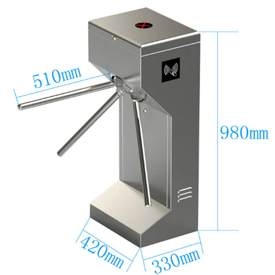 One Entry Security Fingerprint IC Card Access Control Automatic Turnstile Tripod Turnstyle Gate