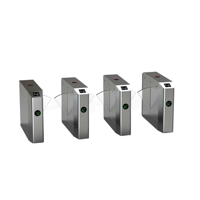 One entrance flap barrier turnstile with ticket system flap barrier gate use for office building entrance