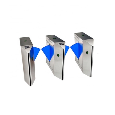 Indoor / Outdoor With Tent Biometric Automatic RFID Card Reader Recognition System Flap Barrier Gate