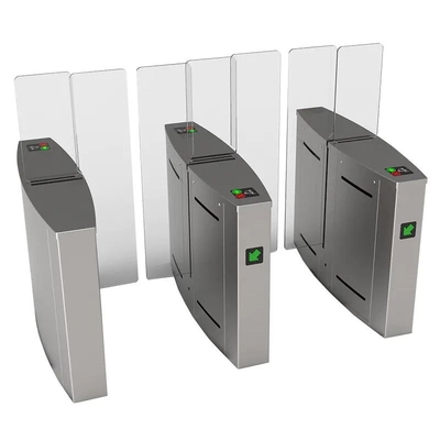 Access Control Automatic Acrylic Turnstile Barrier Full Height Sliding Turnstile For Access Control System