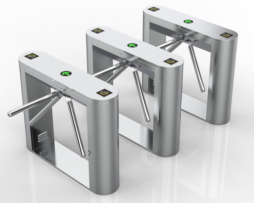 SUS304 stainless steel malaysia bridge style arm access control tripod turnstile hot sale automatic folding gate